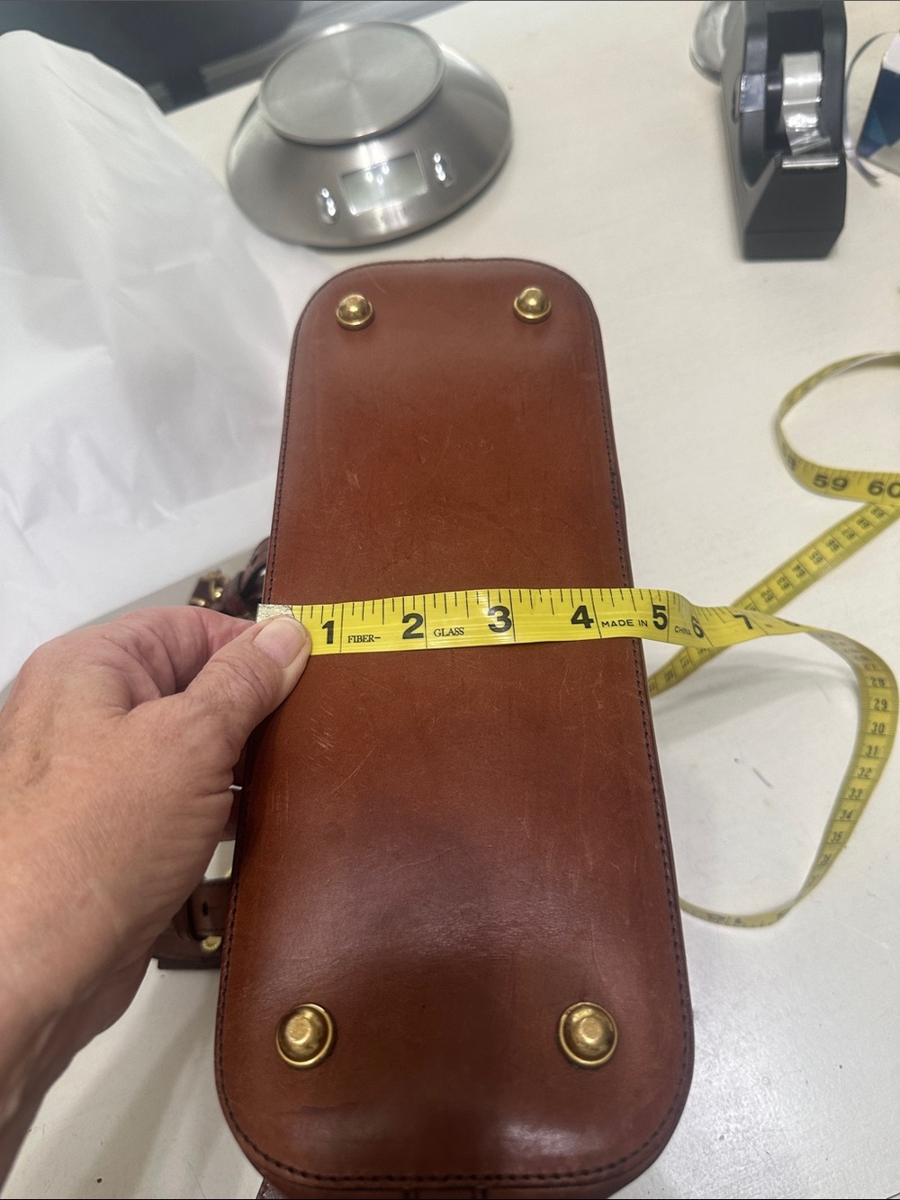 Brahmin Raffia Leather Bag with Detachable strap - Picture 7 of 11